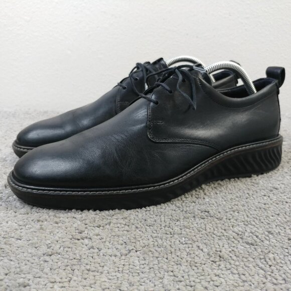 ECCO ST.1 Hybrid Sneakers Mens Size 8 Shoes Leather Derby Oxford Black Lace Up - Picture 1 of 11